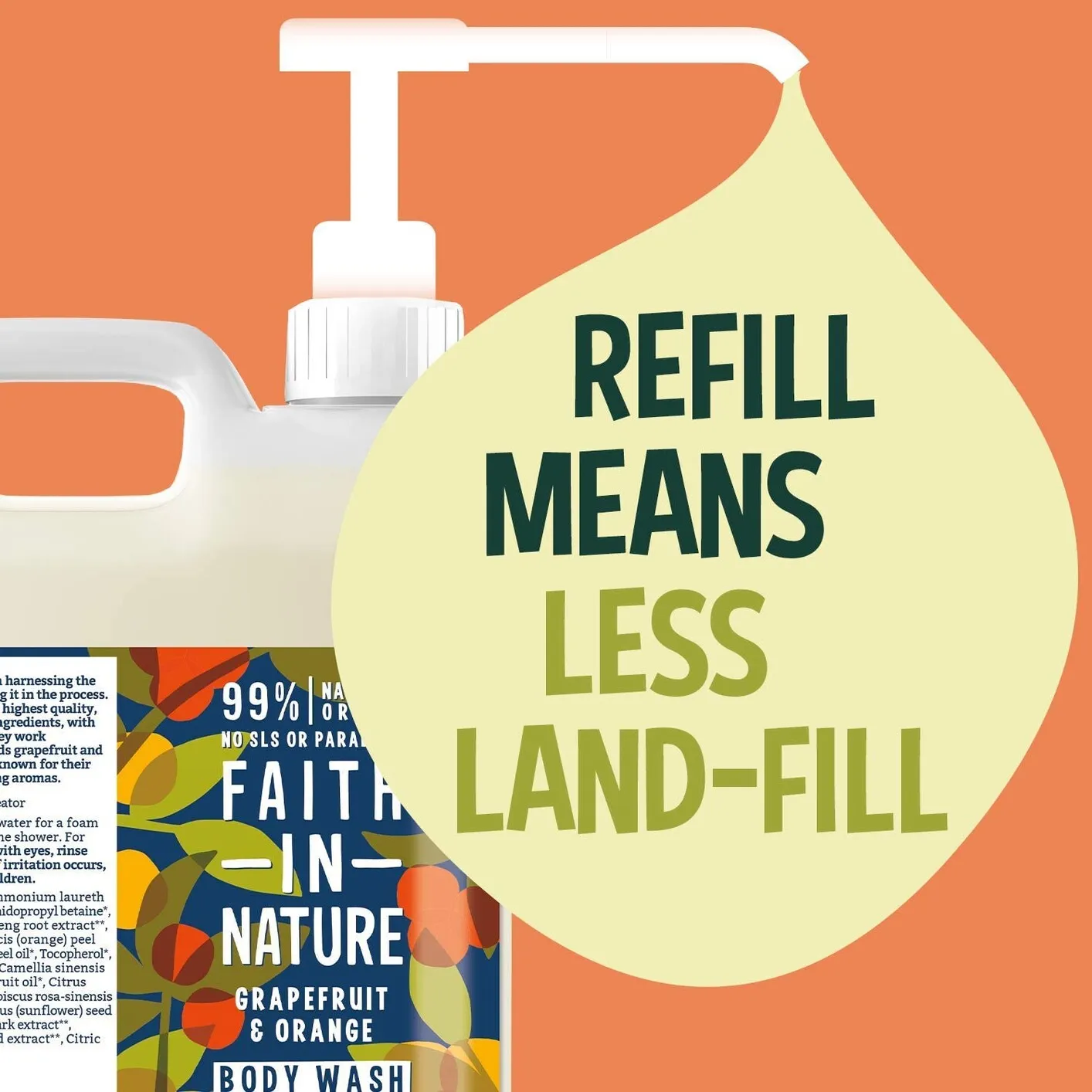 Faith in Nature Hand & Body Lotion Lavendel & Geranium Navulverpakking (5000 ml) - image 2