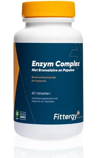 Fittergy Enzym Complex met Bromelaïne en Papaïne Tabletten (60 tabletten)