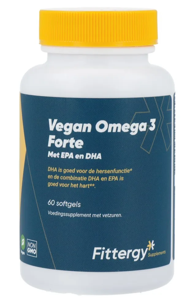 Fittergy Vegan Omega3 Forte Epa en Dha Softgels (60 softgels)