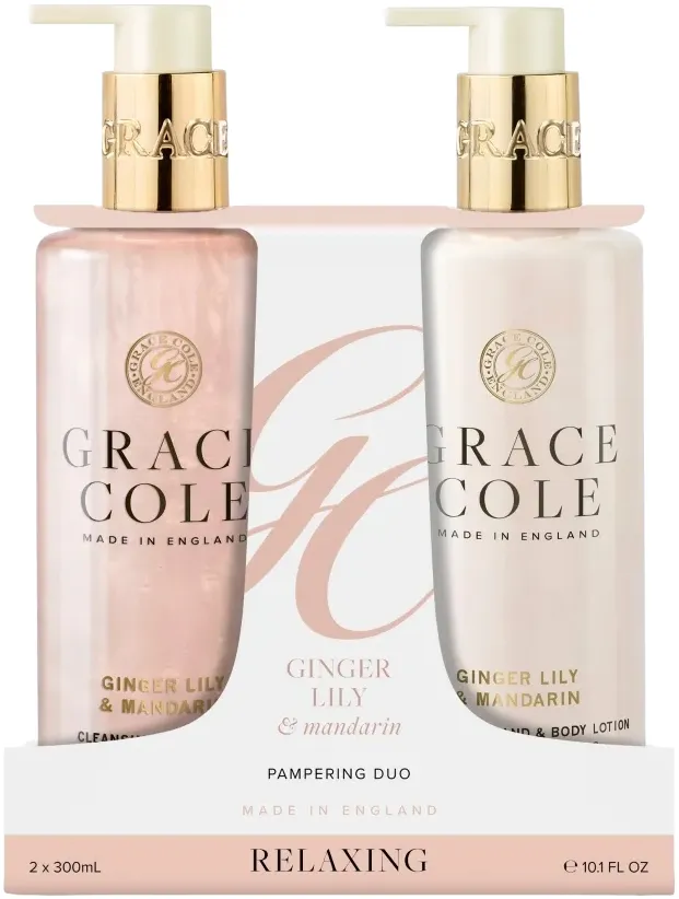 Grace Cole Ginger Lily & Mandarin Pampering Hand Care Duo (600 ml)