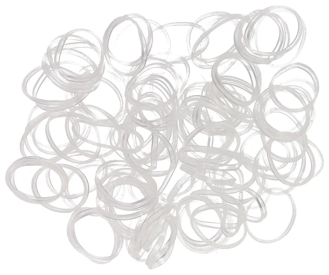 Hair Mode Rasta Elastiekjes Transparant (250 stuks)