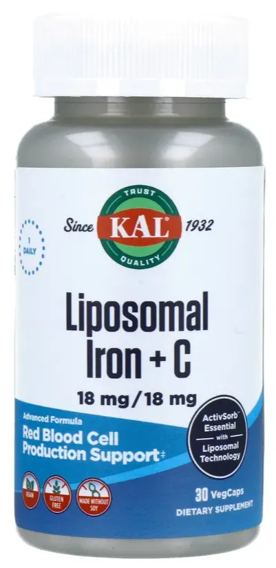 Kal Liposomaal Ijzer Vitamine C Capsules (30 capsules)