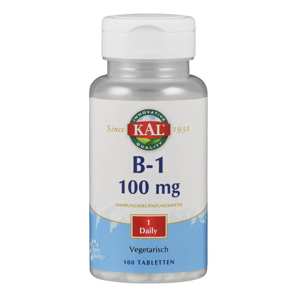 Kal Vitamine B1 100mg Tabletten (100 tabletten)