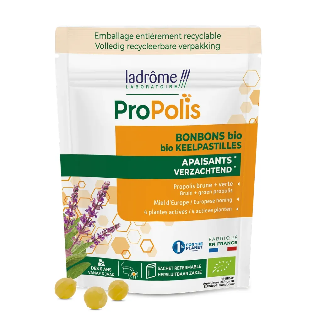 Ladrôme Propolis Keelpastilles Bio (50 gr)