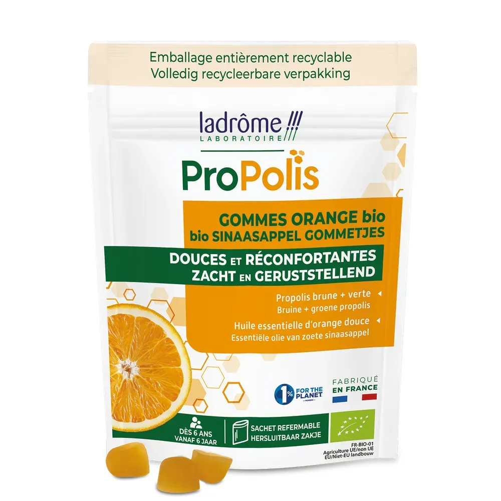 Ladrôme Propolis Sinaasappel Gommetjes Bio (45 gr)