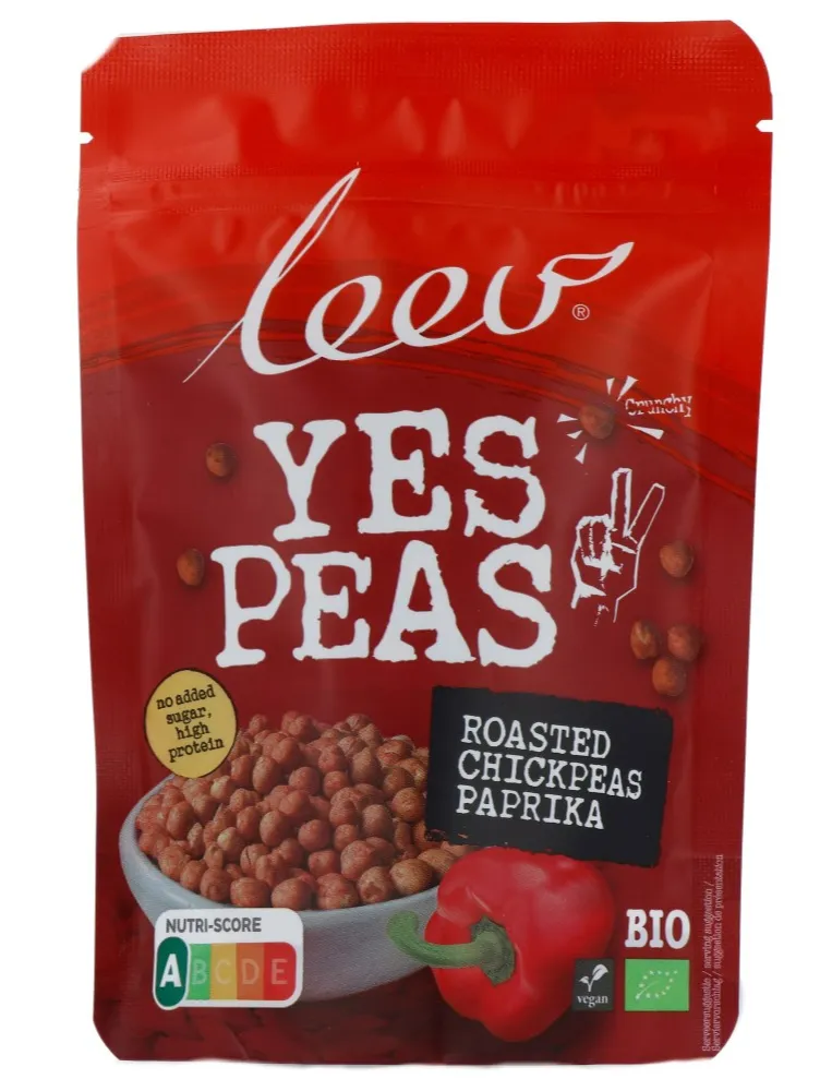 Leev Yes Peas Roasted Chickpeas Paprika Bio (90 gr)