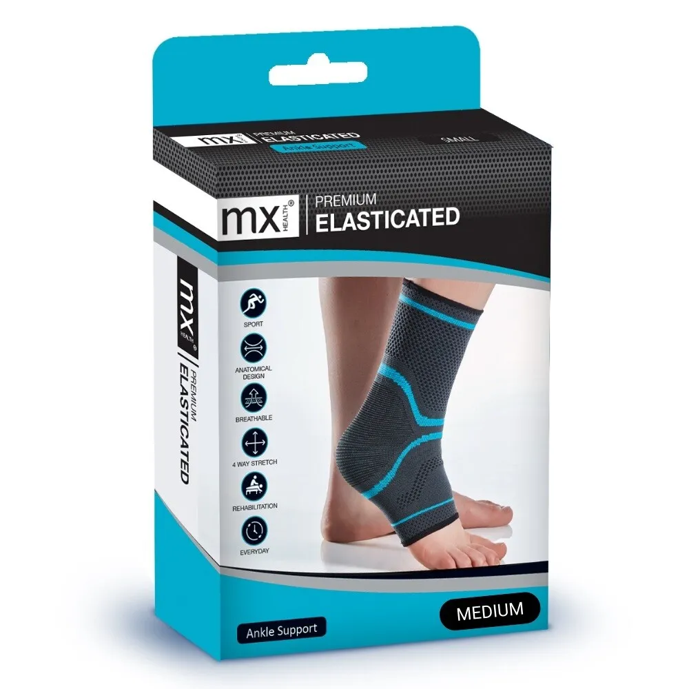 Mx Health Premium Ankle Support Elastic - M (1 stuk)