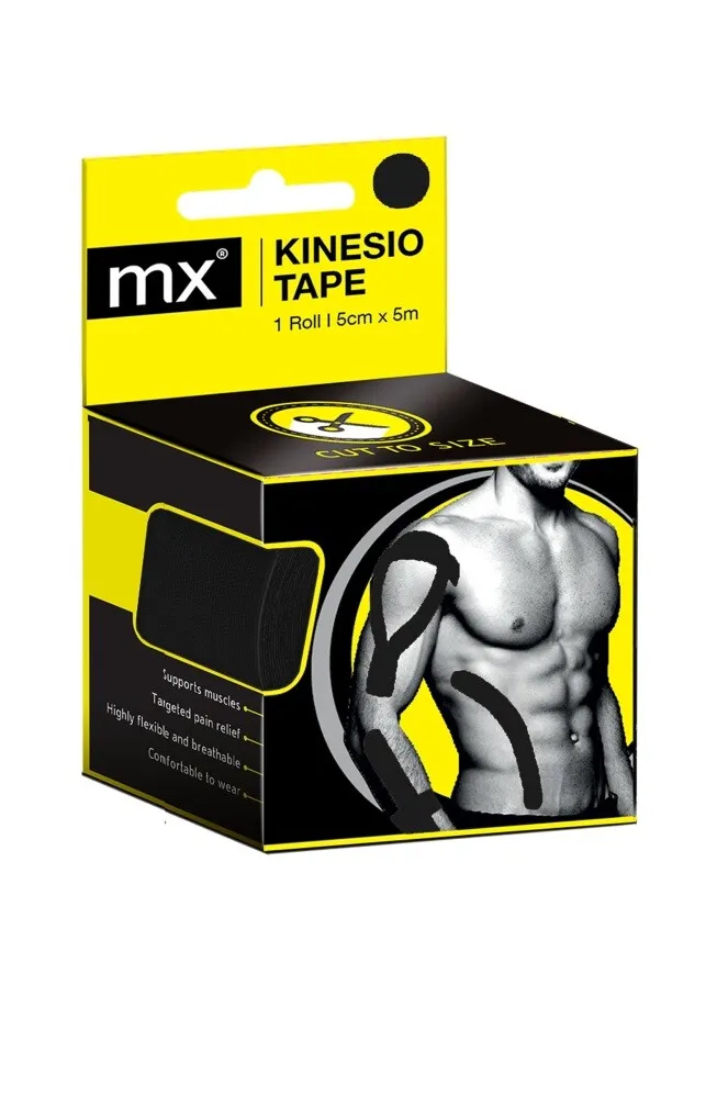 Mx Health Kinesio Tape Black 5cmx5m (1 stuk)