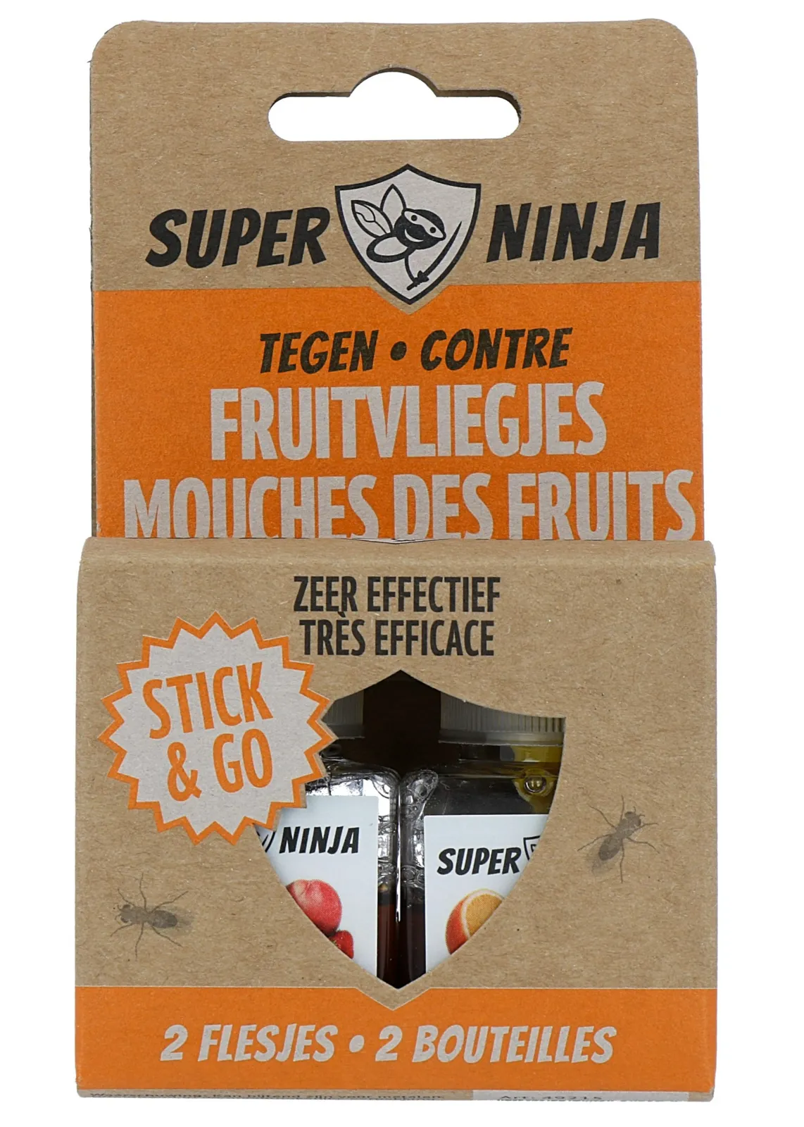 Super Ninja Fruitvlieg Vanger (2 stuks)