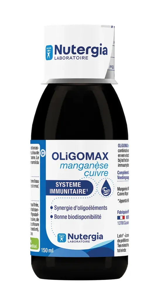 Nutergia Oligomax Mangaan Koper Vloeibaar (150 ml)