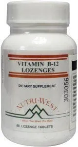 Nutri West Vitamine B12 Lozenges (60 stuks)