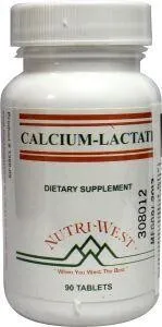 Nutri West Calcium Lactate Tabletten (90 stuks)