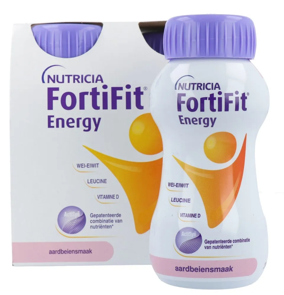Nutricia Fortifit Energy Aardbei (4 stuks)