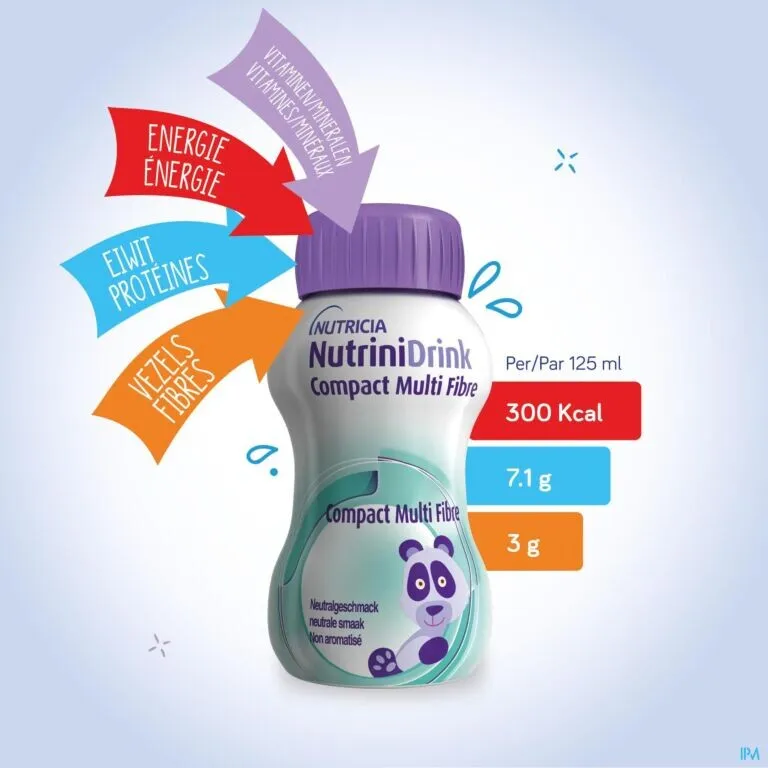Nutricia Nutrinidrink Compact Multi Fibre Neutraal 4-pack (500 ml) - image 2