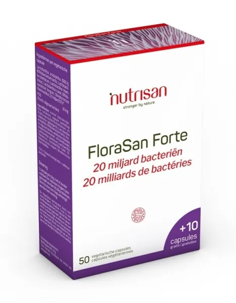 Nutrisan Florasan Forte 20 Miljard Bacteriën Capsules (60 capsules)
