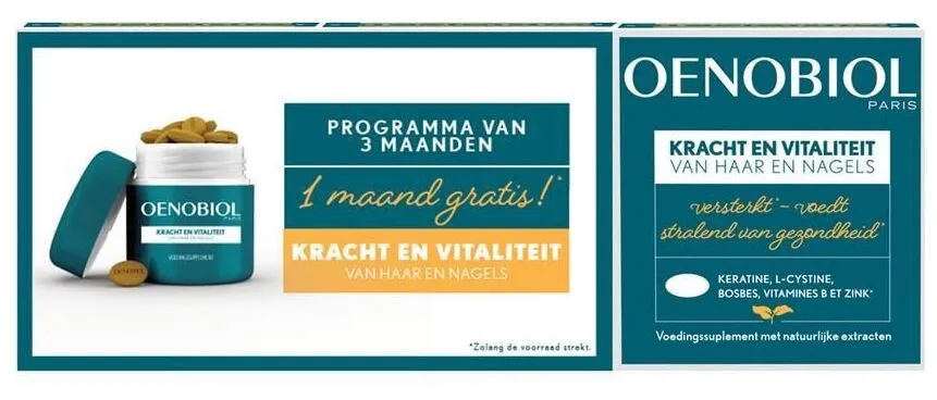 Oenobiol Paris Oenobiol Kracht & Vitaliteit Capsules voor Haar & Nagels (180 capsules)