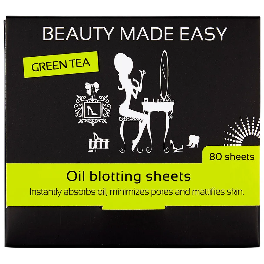 Beauty Made Easy Oil Blotting Sheets Green Tea (80 stuks)