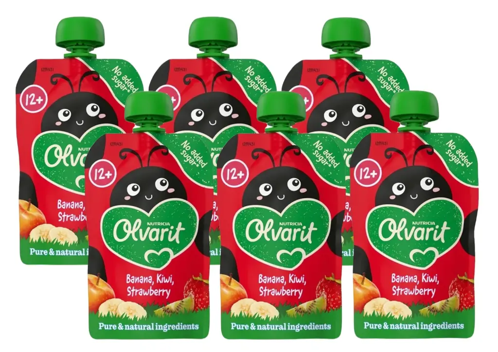 Olvarit 12m+ Banaan Kiwi Aardbei Knijpfruit (100 gr)