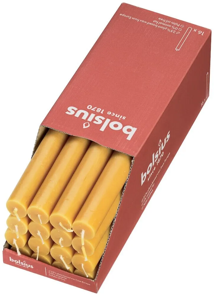 Bolsius Tafelkaars Yellow (1 stuk)