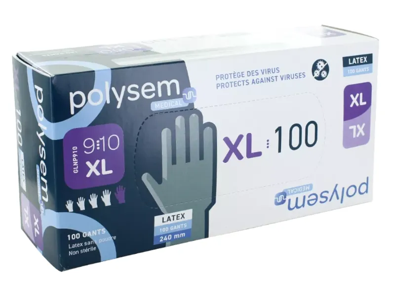 Polysem Latex Handschoenen Maat XL (100 stuks)