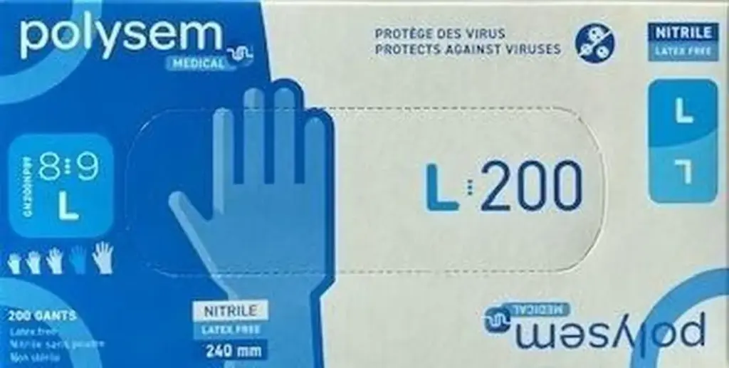 Polysem Nitril Handschoenen Maat L (200 stuks)