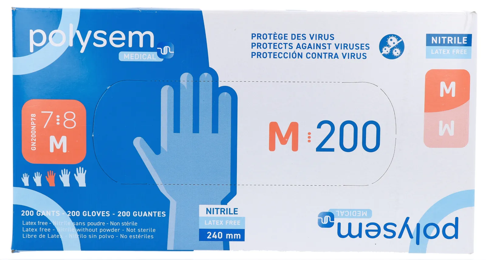 Polysem Nitril Handschoenen Maat M (200 stuks)