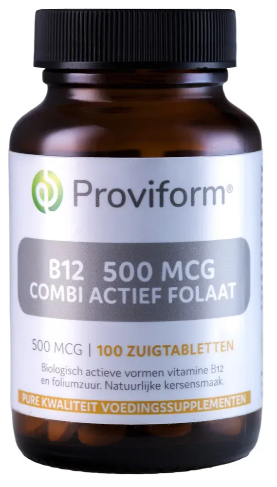 Proviform B12 500mcg Combi Actief Folaat Zuigtabletten (100 zuigtabletten)