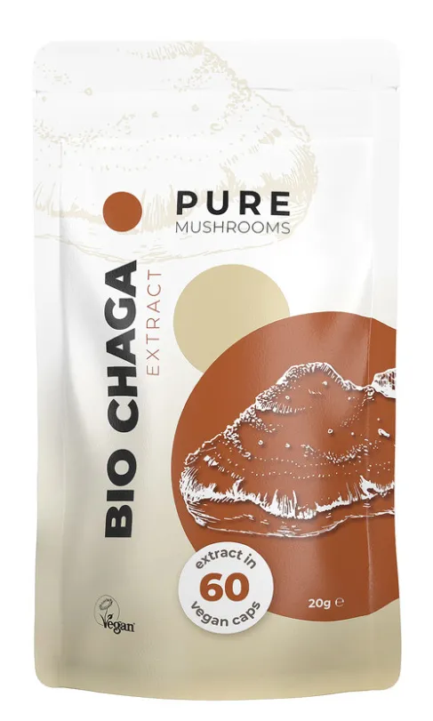 Pure Mushrooms Bio Chaga Capsules (60 vegetarische capsules)