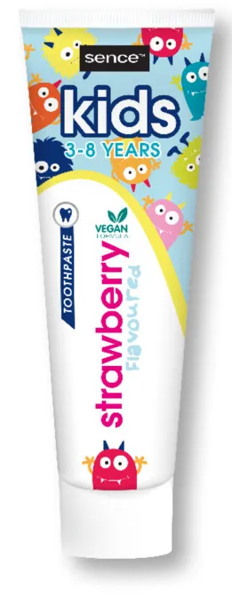 Sence Beauty Vegan Toothpaste Kids Strawberry Flavoured 3-8 Years (75 ml)