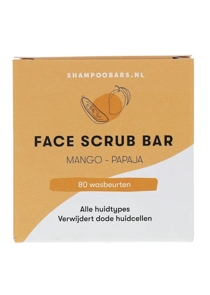 Shampoo Bars Gezichtsscrub Mango en Papaja (60 gr)
