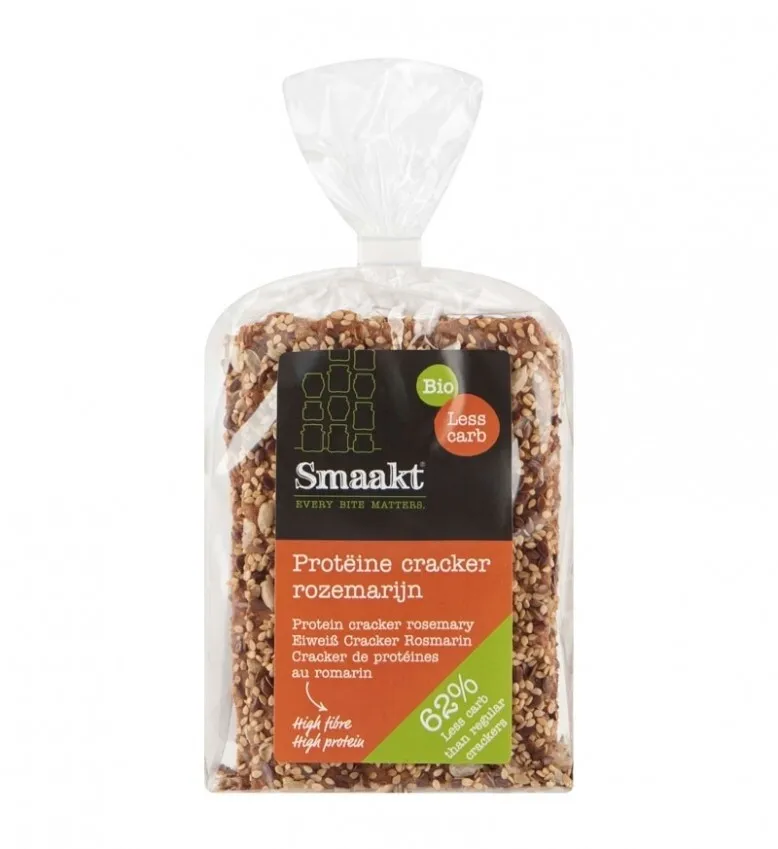 Smaakt Less Carb Crackers Rozemarijn (200 gr)