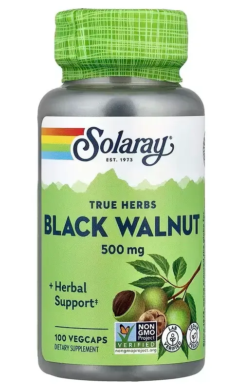 Solaray Black Walnut Capsules (100 vegetarische capsules)