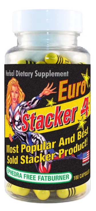 Stacker 4 Ephedra Vrij Capsules (100 stuks)