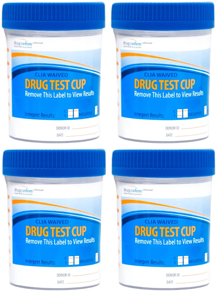Testjezelf.nu Drug Test Cup + Anti Fraude Testen (4 stuks)