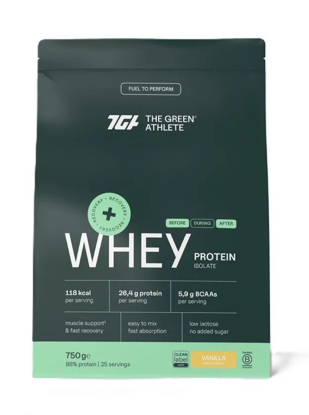 The Green Athlete Whey Protein Isolate Vanilla Poeder (750 gr)