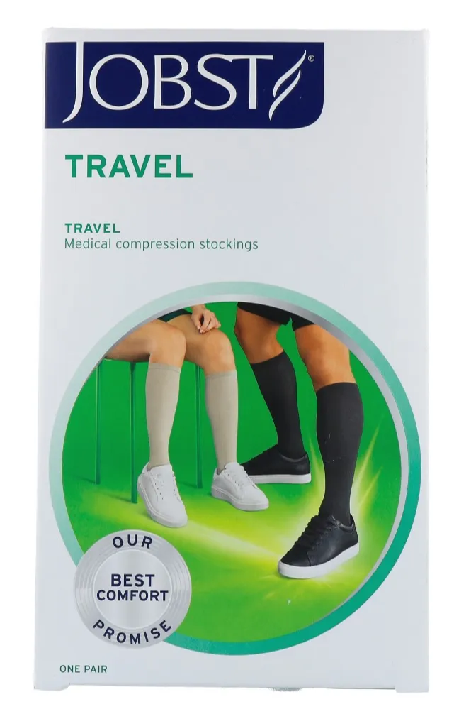 Jobst Travel Socks Zwart 45-46 (1 paar)