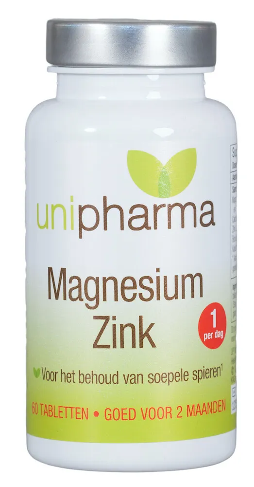 Unipharma Magnesium & Zink Tabletten (60 tabletten)