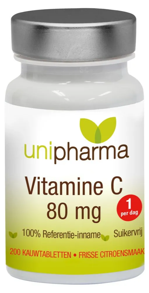 Unipharma Vitamine C 80mg Kauwtabletten (200 kauwtabletten)