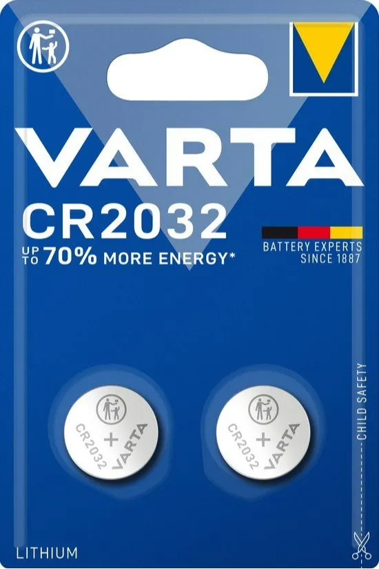 Varta Lithium Cr2032 Knoopcel-batterij (2 stuks)