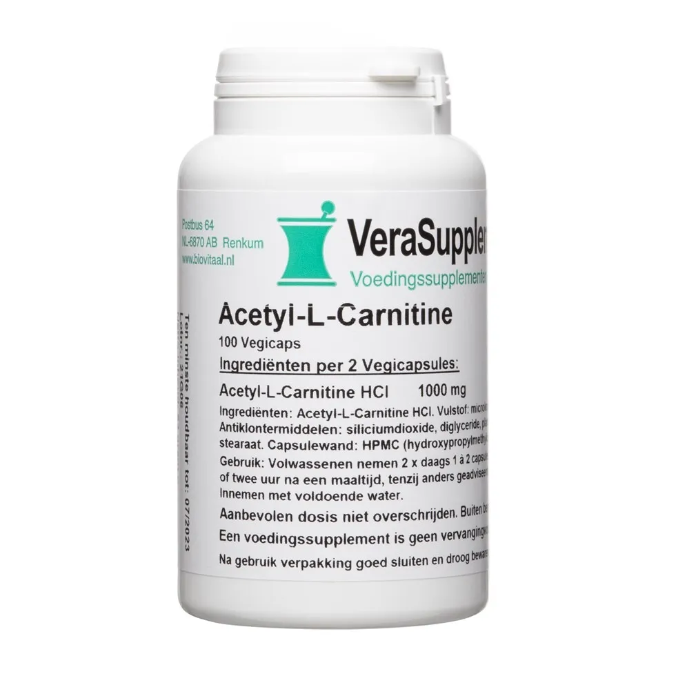Verasupplements Acetyl L Carnitine Capsules (100 vegetarische capsules)