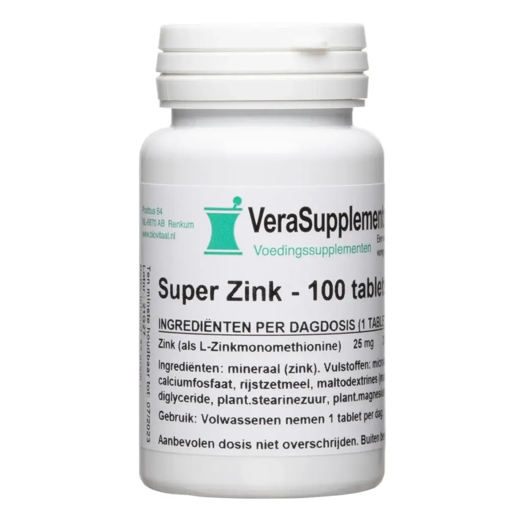 Verasupplements Super Zink Tabletten (100 tabletten)
