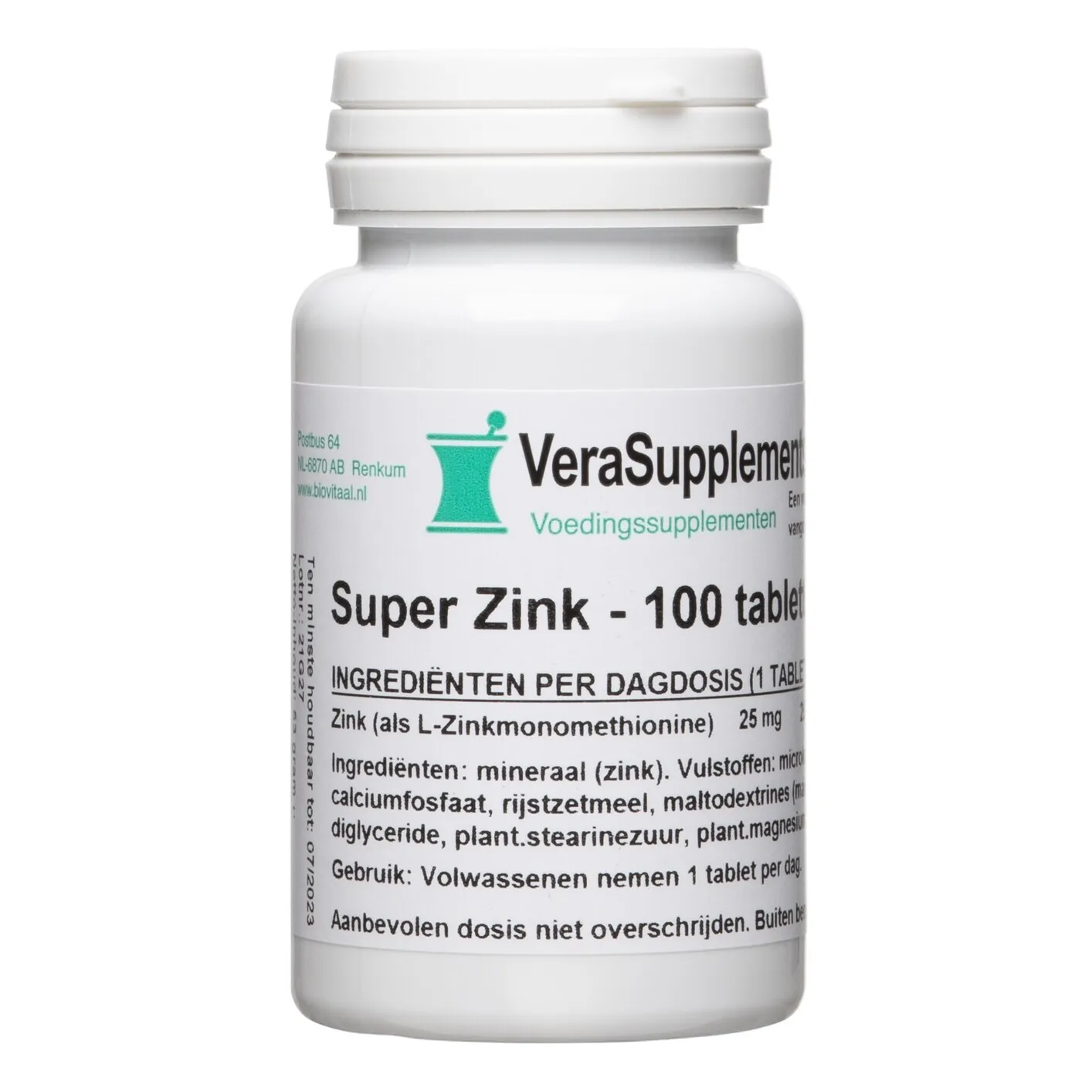 Verasupplements Super Zink Tabletten (100 tabletten)