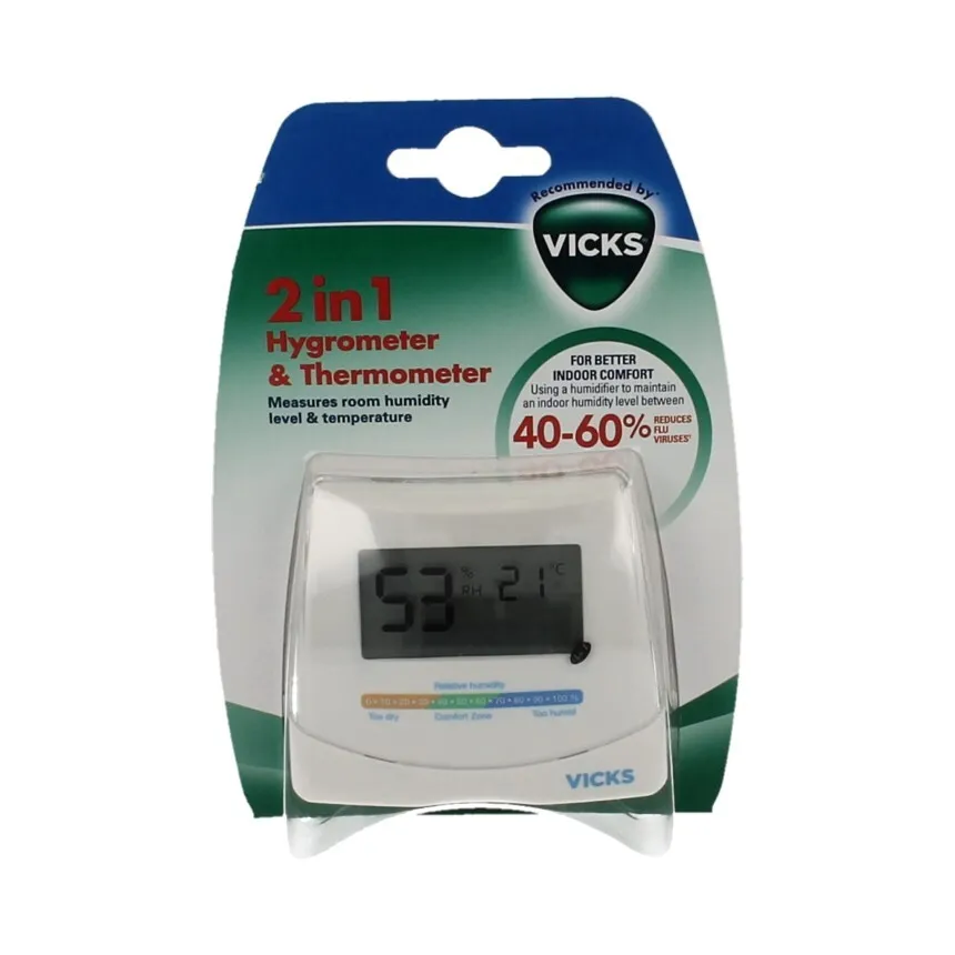 Vicks Hygrometer Thermometer (1 stuk)