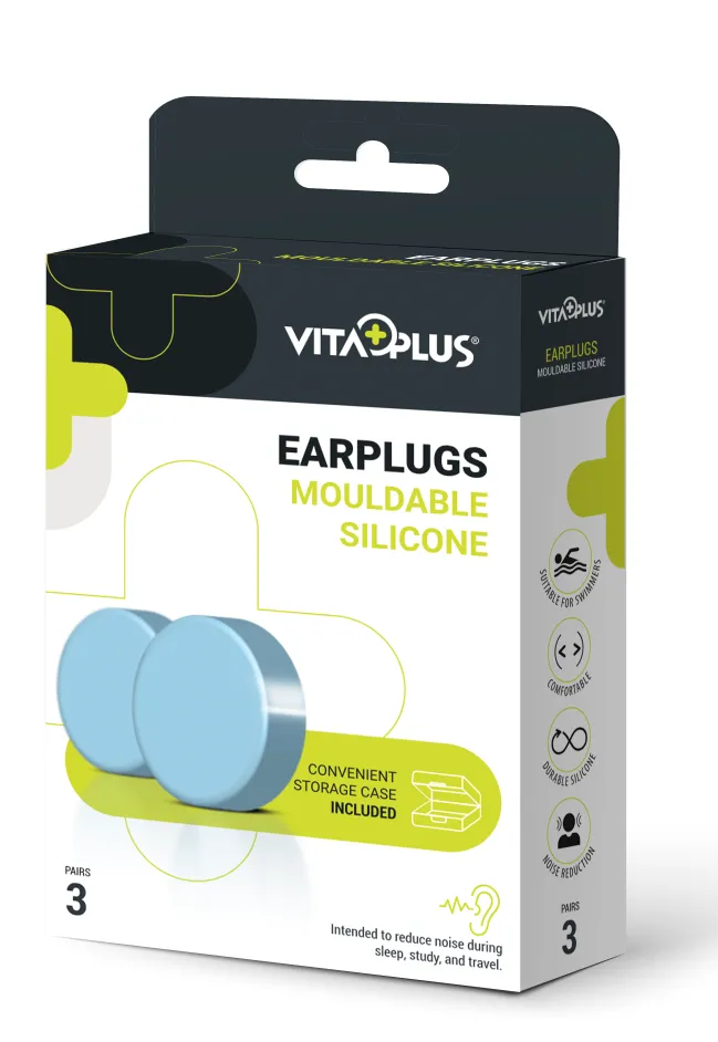 Vitaplus Earplugs Mouldable Silicone (3 paar)