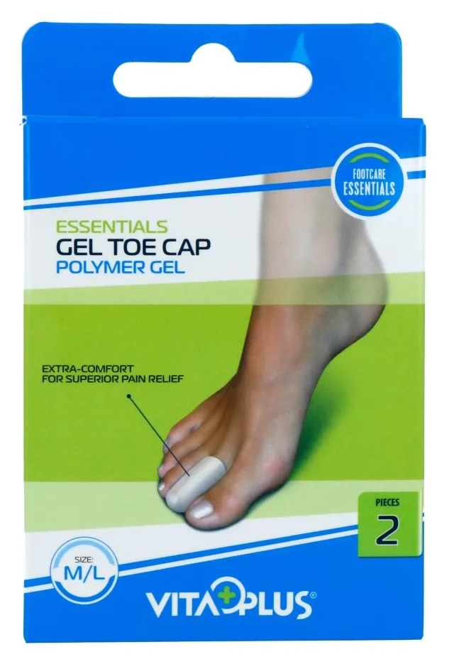Vitaplus Essentials Gel Toe Cap Polymer Gel Maat M/l (2 stuks)