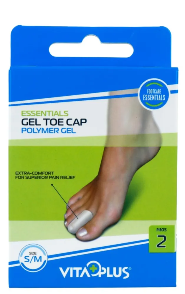 Vitaplus Essentials Gel Toe Cap Polymer Gel Maat S/m (2 stuks)