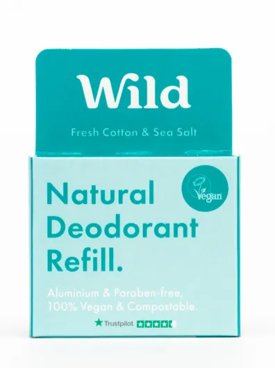 Wild Deodorant - Fresh Cotton/sea Salt - Navulling (40 gr)