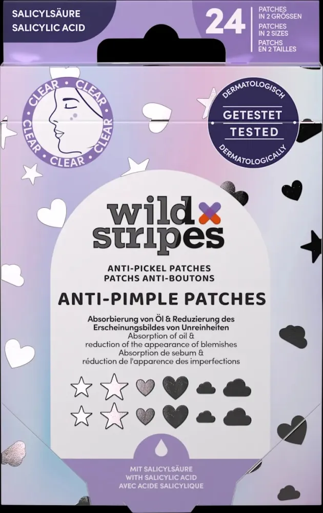 Wild Stripes Pleister Anti-pimple Patches Holo Clear (24 stuks)