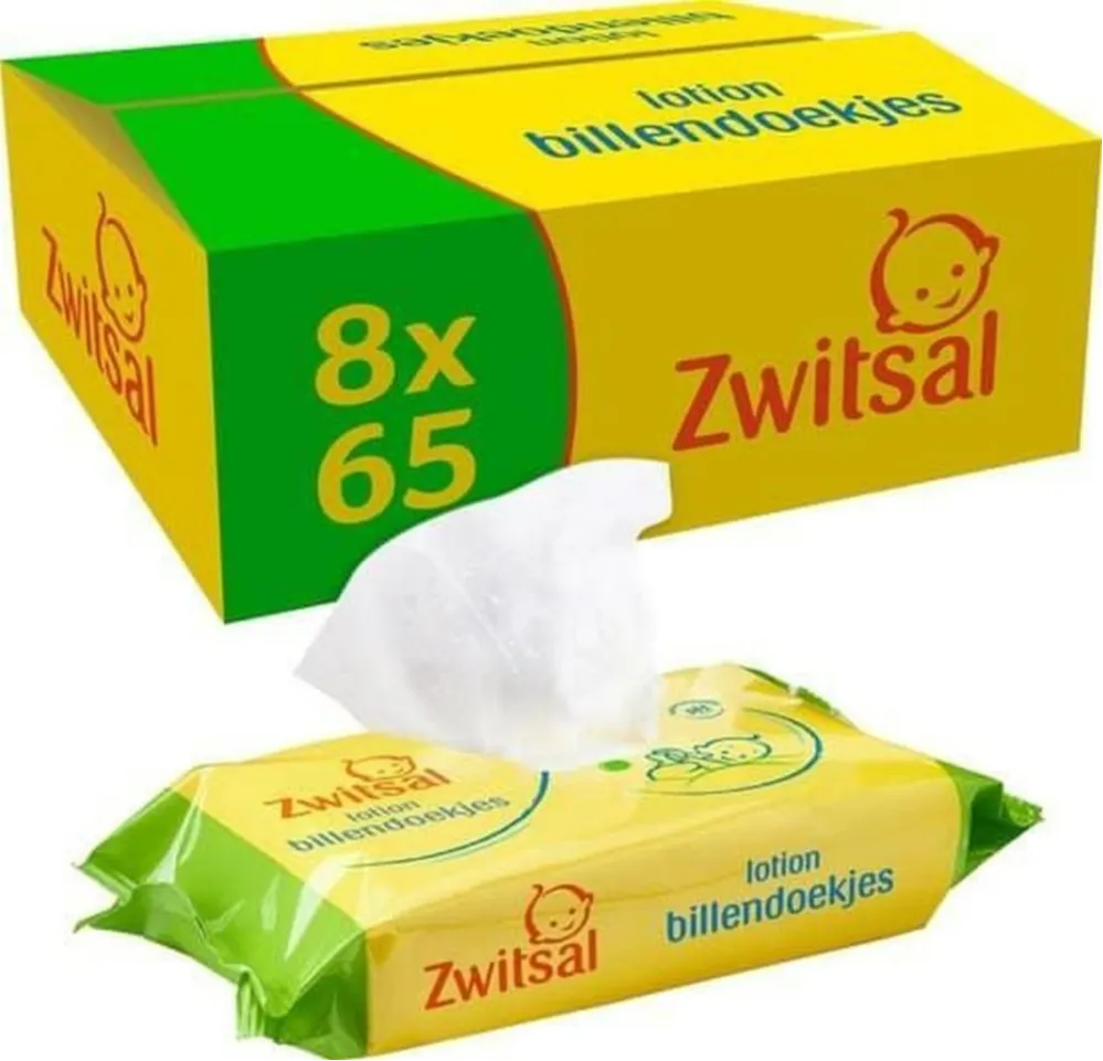 Zwitsal Lotion Billendoekjes 8-pack (520 stuks)
