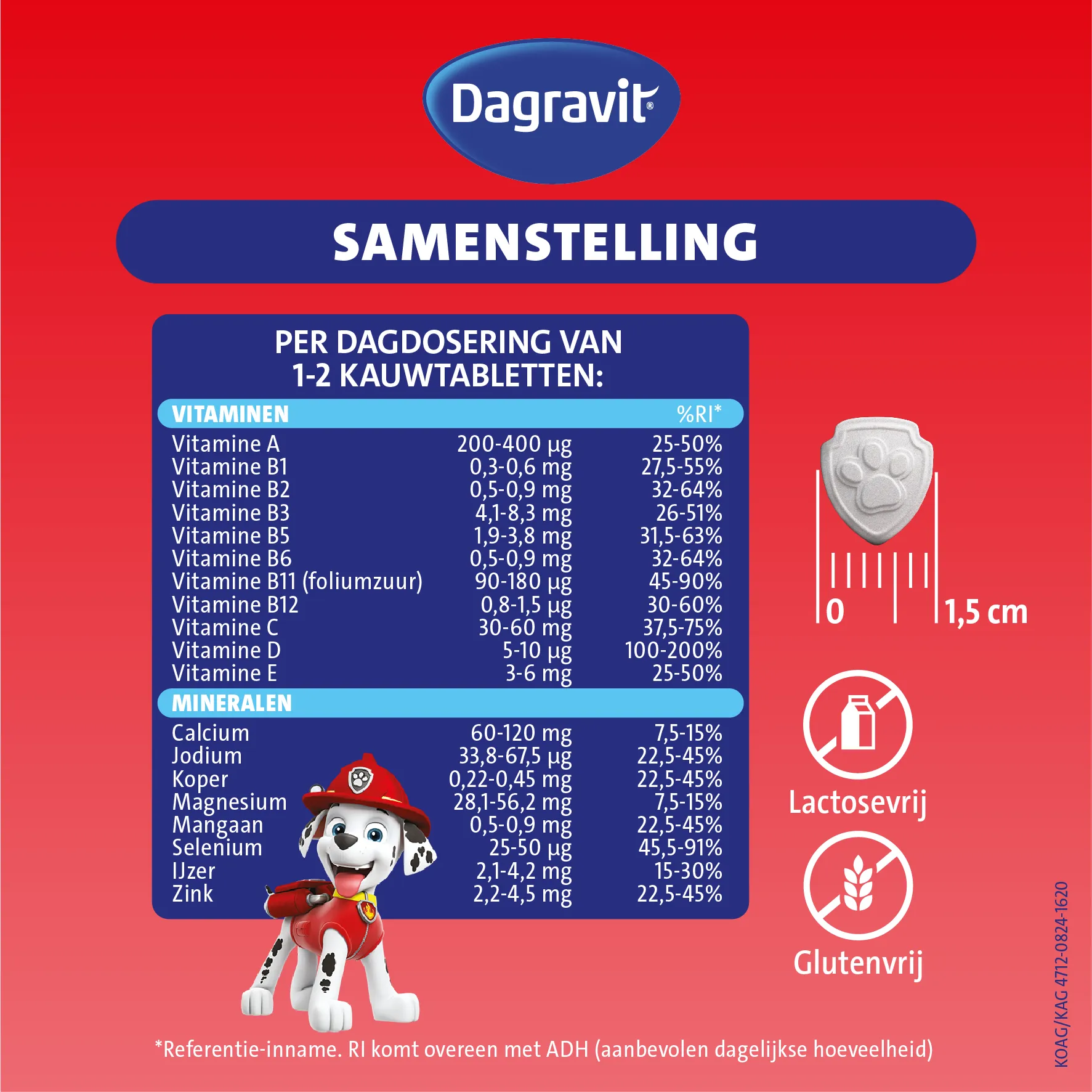 Dagravit Kids Extra 3-5 Jaar Multivitaminen (60 tabletten) - image 4